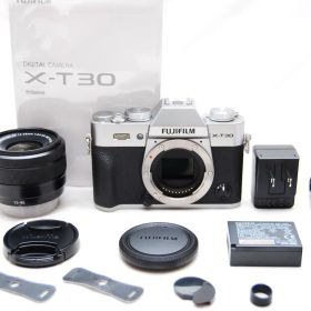 ★極上美品 ショット数2回 FUJIFILM X-T30XC15-45mm レンズキット シルバー★