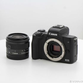 (中古)Canon EOS Kiss M EF-M15-45 IS STM レンズキット ブラック(344-ud)