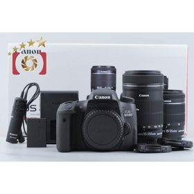 【中古】Canon キヤノン EOS 8000D ダブルズームレンズキット 元箱付き