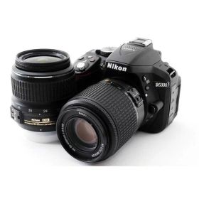 【中古】 ニコン Nikon デジタル一眼レフカメラ D5300 ダブルズームセット ブラック 当店保証30日間 人気 一眼レフ デジタル一眼 中古 カメラ