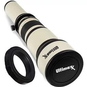 【中古】Ultimaxx 650-1300mm 望遠ズームレンズセット Canon EOS 7D Mark II 6D Mark II 5D Mark III 5D Mark IV 5D 1DS 80D 90D 77D 70D 60D 60DA 40D T