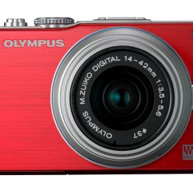 【中古】OLYMPUS ミラーレス一眼 PEN Lite E-PL3 レンズキット レッド E-PL3 LKIT RED