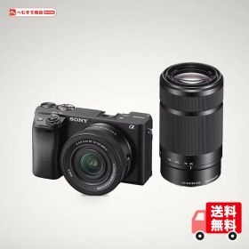 SONY(ソニー) ミラーレス一眼カメラ α6400 ダブルズームレンズキット(同梱レンズ:SELP16502+SEL55210) ブラック ILCE-6400X BQ レンズ交換式 APS-C 6400X Black