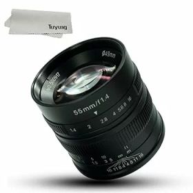 【中古】【39shop】7職人55★mm f1 . 4 Large絞りPortraitマニュアルフォーカスマイクロカメラレンズフィットfor Fujiカメラ: x-a1、x-a2、x-at、x-m1、xm2、X - t1(非常に良い)