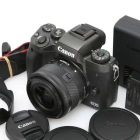 【中古】【良品】キヤノン EOS M5 EF-M15-45 IS STM レンズキット CA01-D935-3U2A Canon EF-Mマウント APS-C EVF 標準ズーム 手ブレ補正 レンズ付き セット 中古