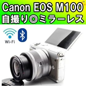 高画質・自撮り◎Canon EOS M100✨スマホ転送 ミラーレス一眼