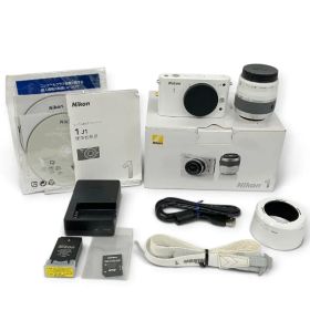 【動作品/シャッター回数 1,136回】 Nikon 1 J1 ニコン ミラーレス一眼 カメラ ホワイト レンズキット 926S