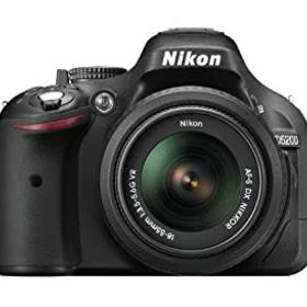 【中古】(非常に良い)Nikon デジタル一眼レフカメラ D5200 レンズキット AF-S DX NIKKOR 18-55mm f/3.5-5.6G VR付属 ブラック D5200LKBK