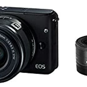 【中古】Canon ミラーレス一眼カメラ EOS M10 ダブルレンズキット(ブラック) EF-M15-45mm F3.5-6.3 IS STM EF-M22mm F2 STM 付属 EOSM10BK-WLK