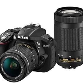 【中古】【39shop】Nikon★デジタル一眼レフカメラ D5300 AF-P ダブルズームキット ブラック D5300WZ3（非常に良い）