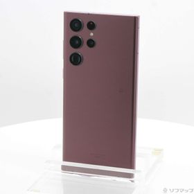 (中古)GALAXY Galaxy S22 Ultra 256GB バーガンディ SCG14 au SIMフリー(258-ud)