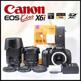 Canon EOS Kiss X6i ダブルズーム 望遠300mm 初心者セット