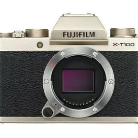 【中古】 FUJIFILM ミラーレス一眼 X-T100シャンパンゴールド X-T100-G
