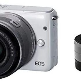 【中古】Canon ミラーレス一眼カメラ EOS M10 ダブルレンズキット(ホワイト) EF-M15-45mm F3.5-6.3 IS STM EF-M22mm F2 STM 付属 EOSM10WH-WLK