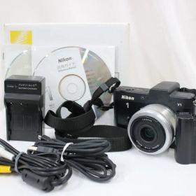 【返品保証】 【シャッター11633回】ニコン Nikon 1 V1 ブラック 18.5mm F1.8 ミラーレス一眼 e16910