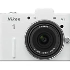 【中古】「非常に良い」Nikon ミラーレス一眼カメラ Nikon 1 (ニコンワン) V1 (ブイワン) 薄型レンズキット ホワイトN1 V1ULK WH