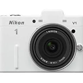 【中古】【非常に良い】Nikon ミラーレス一眼カメラ Nikon 1 (ニコンワン) V1 (ブイワン) 薄型レンズキット ホワイトN1 V1ULK WH g6bh9ry