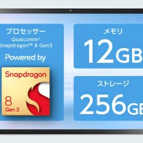 NEC PC-TX117LAS LAVIE Tab EX TX117/ LAS シーシェル/ CPU：Qualcomm Snapdragon 8 Gen 3/ メモリ：12GB/ ストレージタイプ：UFS・256GB/ OS：Android 15/ 11.1型/ SIMスロット：無し