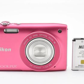 光学極上 Nikon ニコン COOLPIX S3300 ストロベリーピンク コンパクトデジタルカメラ #4838