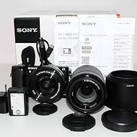 【中古】【39shop】SONY★α5000 ダブルズームレンズキットブラック／デジタル一眼（非常に良い）