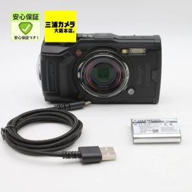 【美品】 OLYMPUS Tough TG-6 ブラック 1200万画素CMOS F2.0 15m 防水 100kgf耐荷重 GPS 内蔵Wi-Fi デジタルカメラ #115VV1048