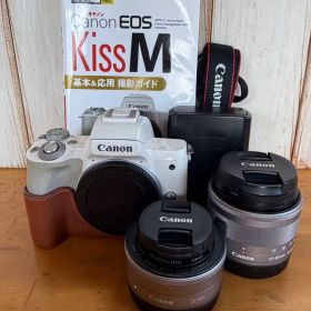【最終値下げ】Canon EOS Kiss M ホワイト 本体 レンズ2本
