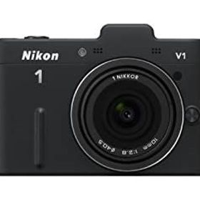 【中古-非常に良い】Nikon ミラーレス一眼カメラ Nikon 1 (ニコンワン) V1 (ブイワン) 薄型レンズキット ブラックN1 V1ULK BK