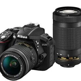 【中古】 Nikon デジタル一眼レフカメラ D5300 AF-P ダブルズームキット ブラック D5300WZ3