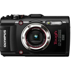 【中古】【非常に良い】OLYMPUS デジタルカメラ STYLUS TG-3 Tough ブラック 1600万画素CMOS F2.0 15m防水 100kgf耐荷重 GPS+電子コンパス&内蔵Wi-Fi TG-3 BLK