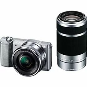 【中古】【39shop】SONY★ミラーレス一眼 α5000 ダブルズームレンズキット シルバー ILCE-5000Y-S（良い）