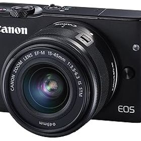 【中古】【39shop】Canon★ミラーレス一眼カメラ EOS M10 レンズキットブラック EF-M15-45mm F3.5-6.3 IS STM EOSM10BK-1545ISSTMLK（非常に良い）
