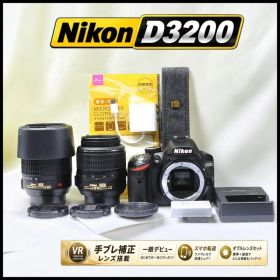 ショット3600回 Nikon D3200 Wレンズ 望遠200mm 手ブレ補正