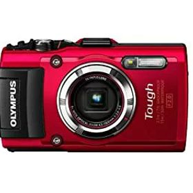 【中古】【39shop】OLYMPUS★デジタルカメラ STYLUS TG-3 Tough レッド 1600万画素CMOS F2.0 15m防水 100kgf耐荷重 GPS+電子コンパス&内蔵Wi-Fi TG-3 RED（良い）