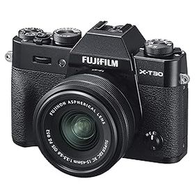 【中古】【39shop】富士フイルムFUJIFILM★ミラーレス一眼カメラ X-T30XCレンズキット ブラック X-T30LK-1545-B(非常に良い)