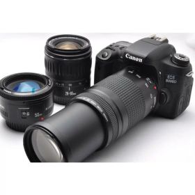 【中古】【1ヶ月保証】 キヤノン Canon EOS 8000D 超望遠トリプルレンズセット